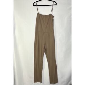 Plus Sized Fashion Nova Tan Tank Top  jumpsuit Size 3XL